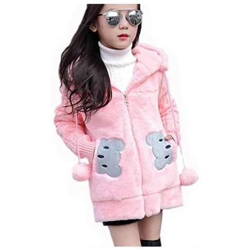 Nemopter cappotto ragazza giacca ragazza cappotto in pile per bambini cappotto invernale caldo lungo