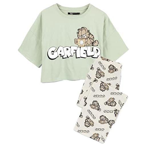 Garfield womens pigens adulti pigri tabby gatto t-shirt pantaloni pjs - media