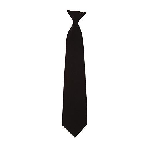 Yoko - cravatta con clip (confezione da 4) (taglia unica) (nero)