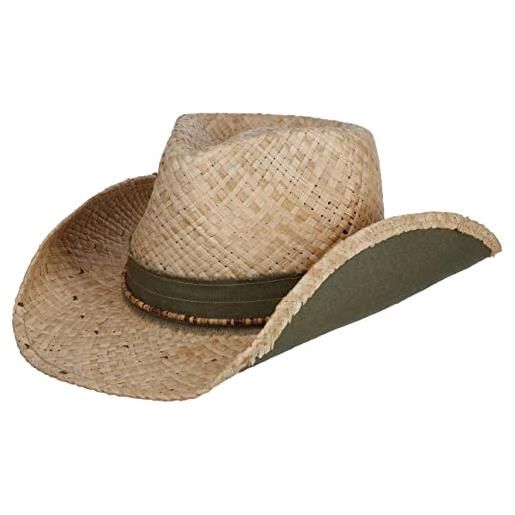 Stetson cappello in rafia brazoria western uomo/donna - da cowboy di paglia primavera/estate - m (56-57 cm) natura