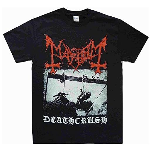 YIHENG mayhem deathcrush black s-3xl metal band men t-shirt