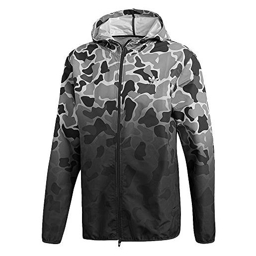 Adidas giacchetto uomo leggero camouflage dh4805 grigio xs