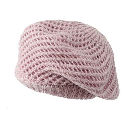 Chaday by Complit cappello in maglia, berretto in misto lana, basco in maglia invernale caldo, morbido ed elegante, cuffia donna (rosa)