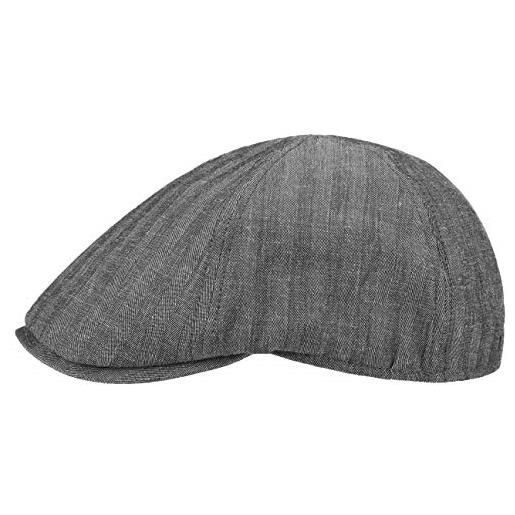 LIPODO coppola vancouver uomo - cappello piatto con visiera primavera/estate - s (55-56 cm) nero