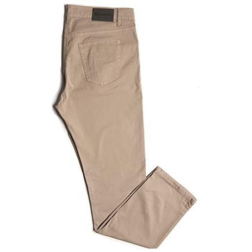 Holiday jeans pantalone modello linhai primaverile/estivo uomo cotone tg. 46 48 50 52 54 56 58 60 made in italy!(beige, 54)