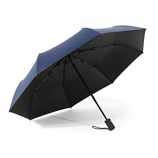 LAURAG ombrello auto open/close ombrello compatto sun & rain ombrello portatile da viaggio ombrello antivento resistente al sole (red)
