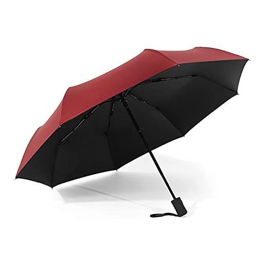 LAURAG ombrello auto open/close ombrello compatto sun & rain ombrello portatile da viaggio ombrello antivento resistente al sole (blu navy)