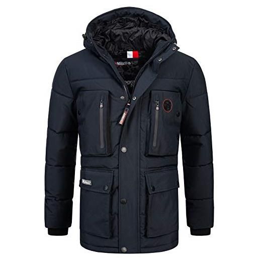 Geographical Norway giacca invernale da uomo con cappuccio e taschino kaki m