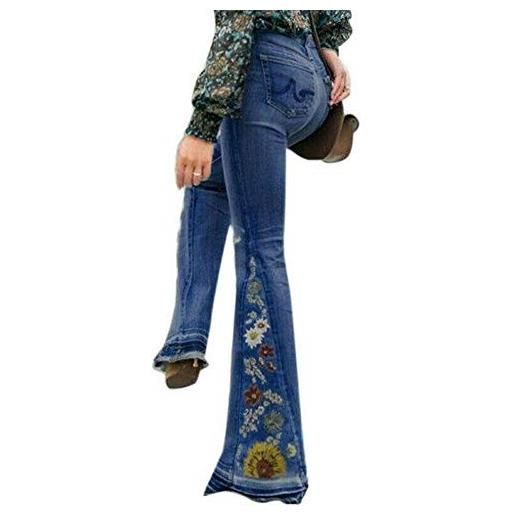 Onsoyours jeans skinny a vita alta donna pantaloni elasticizzati legging eleganti elastico denim lunghi matita pantaloni a blu scuro 2xl