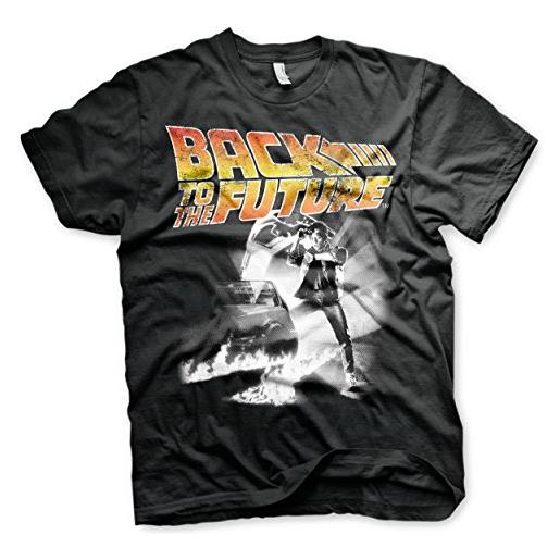 Back To The Future licenza ufficiale poster uomo maglietta (nero), medium