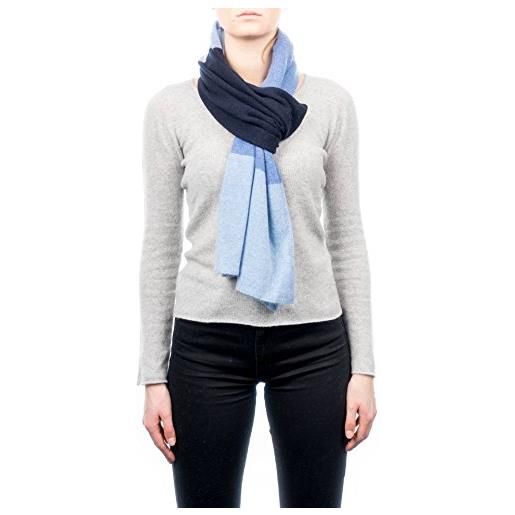 DALLE PIANE CASHMERE - sciarpa a 3 colori 100% cashmere - uomo/donna, colore: bordeaux/grigio/blu, taglia unica