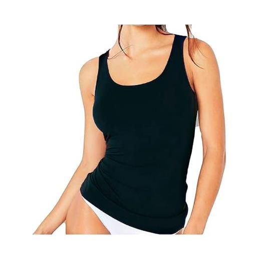 JADEA offerta 2 pezzi canotta donna in cotone elasticizzato, canotta donna spalla larga, camiciola multipack 80234182 (2 pezzi bianco, l)