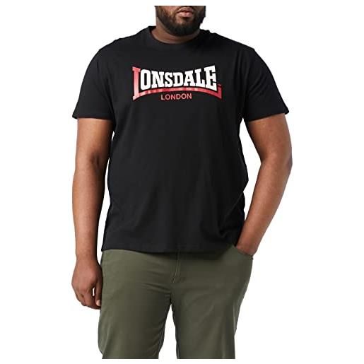 Lonsdale two tone t-shirt, uomo, nero, x-large