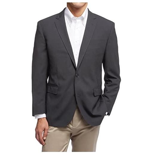 Evoga giacca uomo sartoriale grigio blazer formale elegante cerimonia (3xl, grigio scuro)