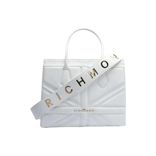 John Richmond borsa a spalla da donna marchio, modello rwp23254bo, realizzato in pelle sintetica. Bianco