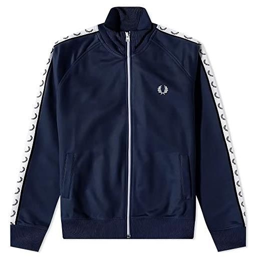 Fred Perry taped track jacket carbon blue, nero, m