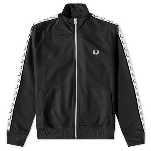 Fred Perry taped track jacket carbon blue, carbon blue, l