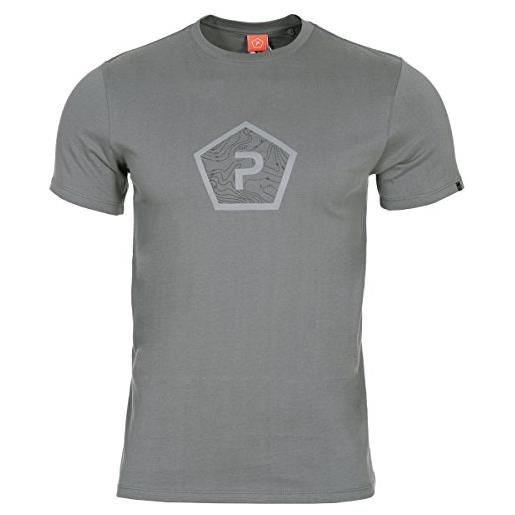 Pentagon uomo ageron t-shirt forma Pentagonale lupo grigio taglia xl