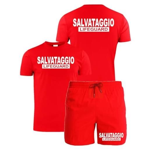 WIXSOO completo maglietta costume salvataggio lifeguard (m)