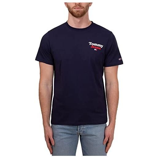 Tommy Hilfiger tommy jeans - t-shirt uomo con stampa logo in rilievo - taglia l