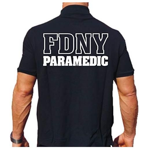 feuer1 polo navy, new york fire department paramedic, blu navy, s