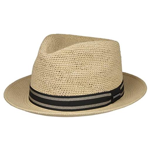 Stetson cappello panama crochet uomo - made in ecuador da sole estivo cappelli spiaggia primavera/estate - xl (60-61 cm) natura