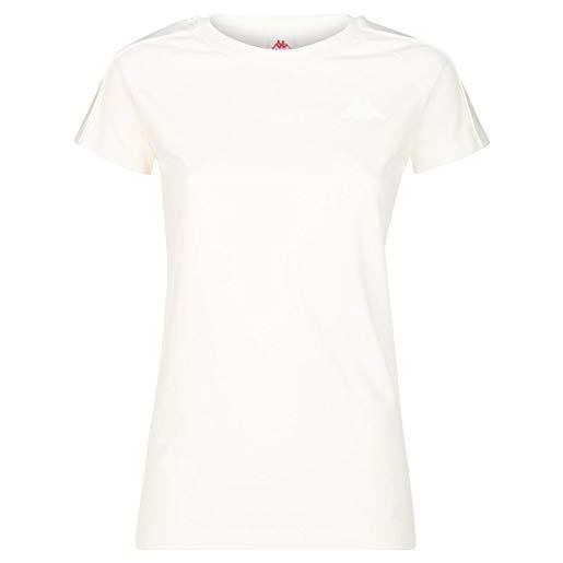 Kappa t-shirt 222 banda woen donna white antique-white xs