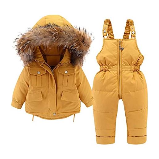 ACMEDE Unisex Piumino Bambino Invernale Giacca Bambina Impermeabile Piumino  Lungo Cappuccio Cappotto Bambina Snowsuit per Bambini : : Moda