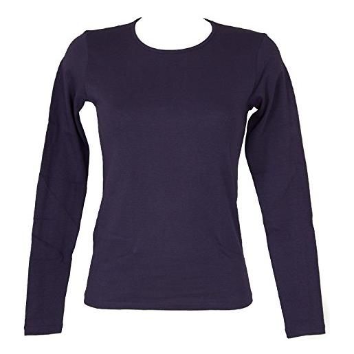 RAGNO t-shirt girocollo donna manica lunga caldo cotone articolo 074529, 796 cosmo, s
