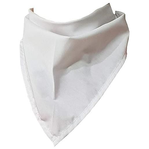 Ristohouse 5 pezzi fazzoletto/triangolo/foulard da cuoco bianco 100% cotone