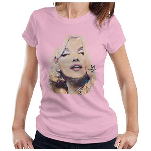 VINTRO - maglietta da donna marilyn monroe ritratto originale di sidney maurer rosa chiaro m