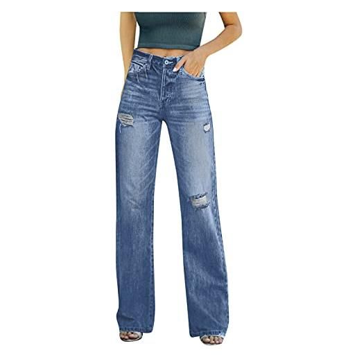 Fannyfuny jeans anni 80 jeans con tasche a bottone per pantaloni jeans da donna con elastico in vita alta e sottile jeans al ginocchio