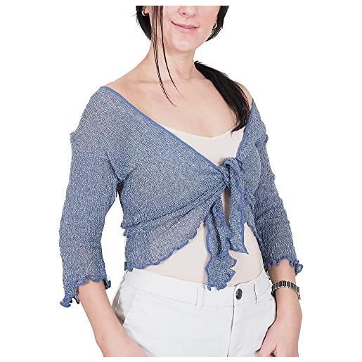 Mimosa donna coprispalle bolero uncinetto pizzo elasticizzato bolero cardigan aperto