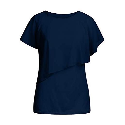 Generic t-shirt per l'allattamento al seno a maniche corte da allattamento per maternità da donna maglie taglie forti maglietta allattamento elegante
