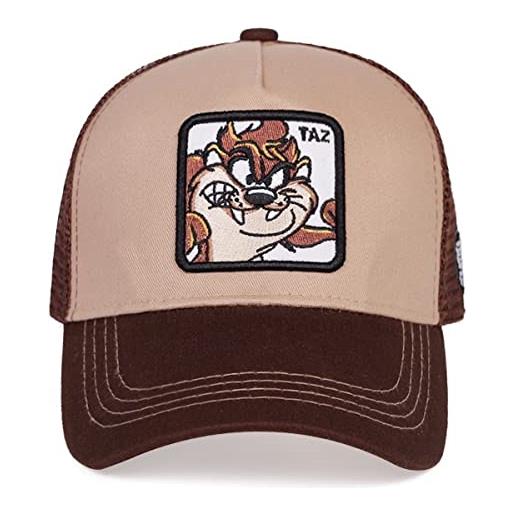 Undify berretto da baseball anime taz ricamo cappello snapback cappello per uomini ragazzi ragazze regolabile, multicolore, etichettalia unica