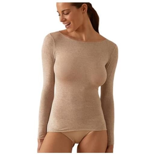 JADEA maglia modal+cashmere scollo barca (s, blu)