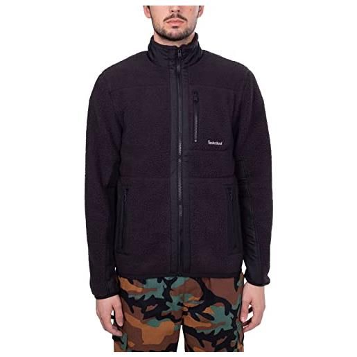 Timberland - giacca uomo in pile con dettagli a contrasto - taglia s