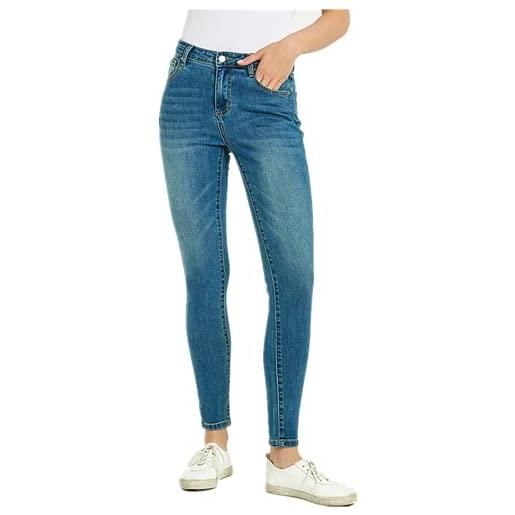 Andiwa jeans donna slim fit stretch denim matita pantaloni piccoli caviglia skinny pantaloni casual petite/regolare/alto blu xxxl