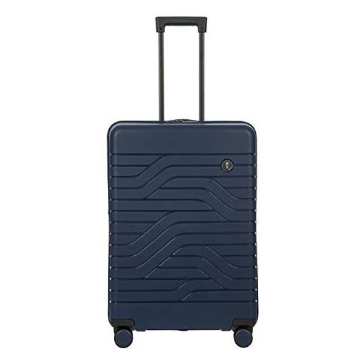 Bric's trolley rigido espandibile collezione ulisse b|y, valigia con 4 ruote, resistente e ultraleggera, collegamento usb, lucchetto tsa integrato, dimensioni 49x71x28/32, ocean blue