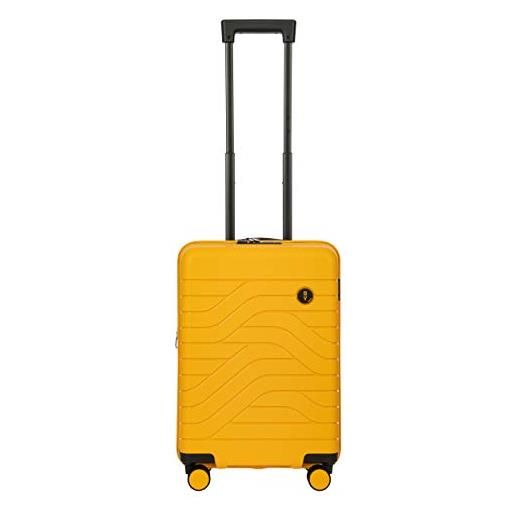Bric's trolley rigido espandibile collezione ulisse b|y, valigia bagaglio a mano con 4 ruote, resistente e ultraleggera, collegamento usb, lucchetto tsa integrato, dimensioni 37x55x23/27, mango