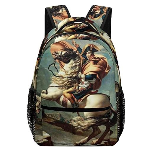 LafalPer zaino casual moda borsa da scuola adolescente stampa classico backpack zaino porta pc per università quadri di napoleone