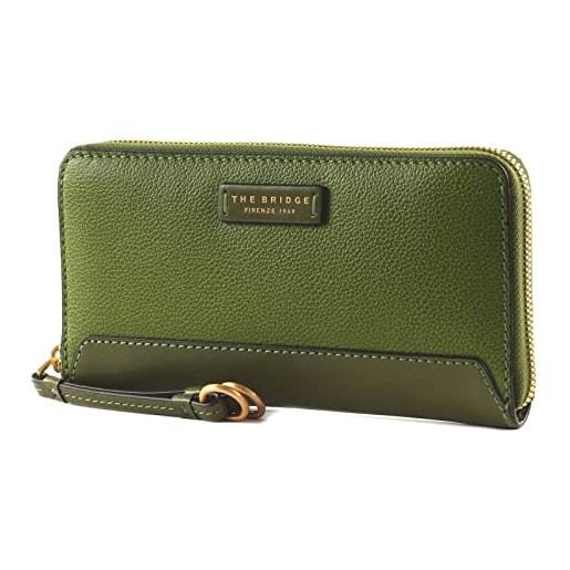 The Bridge carlotta zip around wallet verde fico abb. Oro