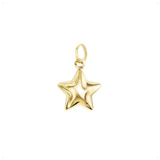 forme di Lucchetta stella in oro giallo 14k - ciondolo pendente per donna, ragazza e bambina - gioiello made in italy certificato