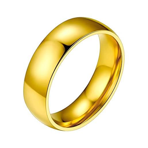 PROSTEEL anello uomo oro giallo fede donna anello uomo acciaio dorato colore oro fede anello uomo acciaio oro misura 19