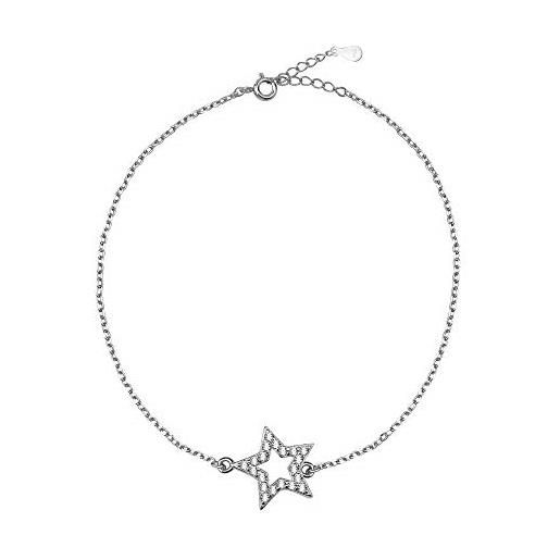 Sofia Milani - bracciale da donna in argento 925 - con pietra zircone - ciondolo a stella sole - 30004