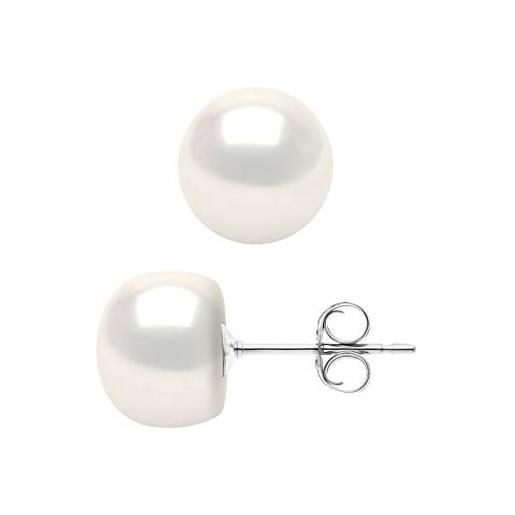 PEARLS & COLORS NATURAL FINE PEARLS pearls & colors - orecchini vere perle di coltura di acqua dolce - qualità aaa+ - colore bianco naturale - argento 925 - gioiello da donna