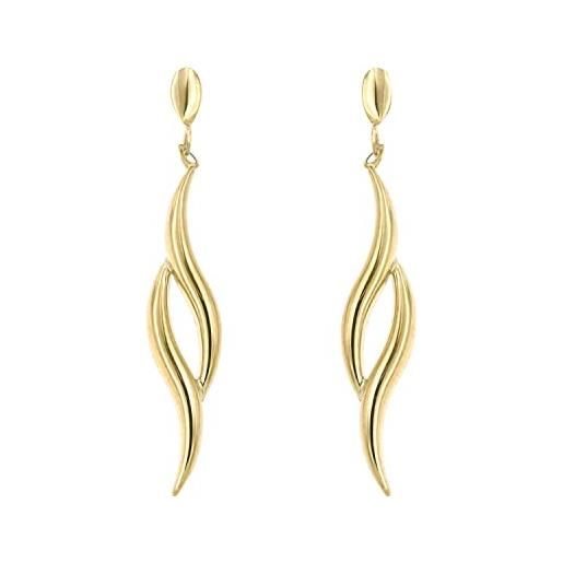 forme di Lucchetta lucchetta - orecchini a lobo in oro giallo 9 carati pendenti | orecchini d'oro vero per donna