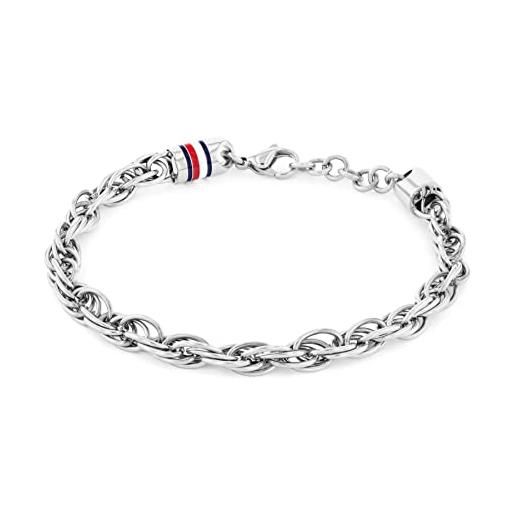 Tommy Hilfiger jewelry braccialetto a catena da uomo in acciaio inossidabile in acciaio inossidabile - 2790499