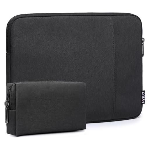 HYZUO 13 pollici laptop custodia borsa protettiva sleeve pc portatile cover compatibile con mac. Book air 13 m1 2018-2021/mac. Book pro 13 m1 2016-2021/dell xps 13/surface pro x 8 7 6 5 4 3, nero