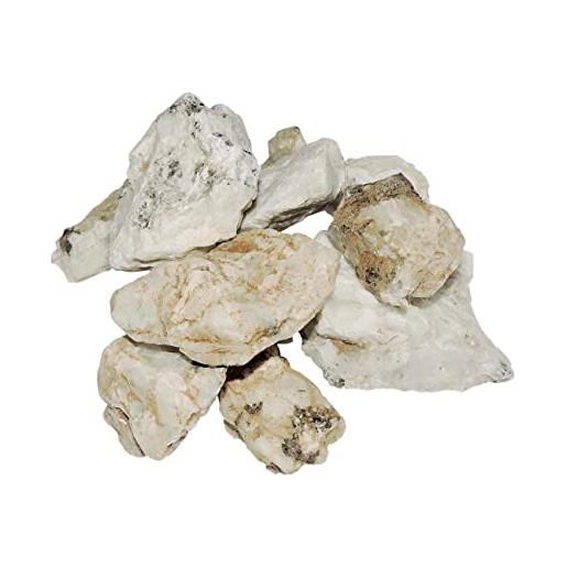 Blessfull Healing 1/2 (mezza) libbra bulk pietra di luna bianca naturale pietre grezze cristalli lucidati per cristalli curativi, meditazione